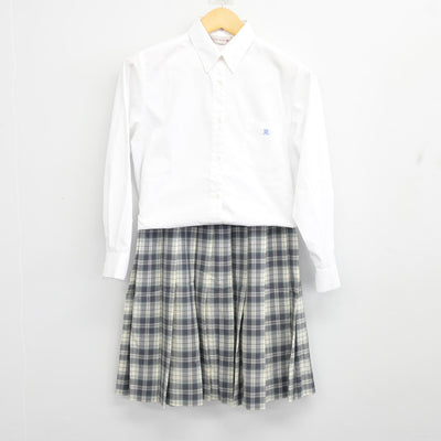 【中古】東京都 共栄学園中学高等学校 女子制服 3点 (ニット・シャツ・スカート) sf098181