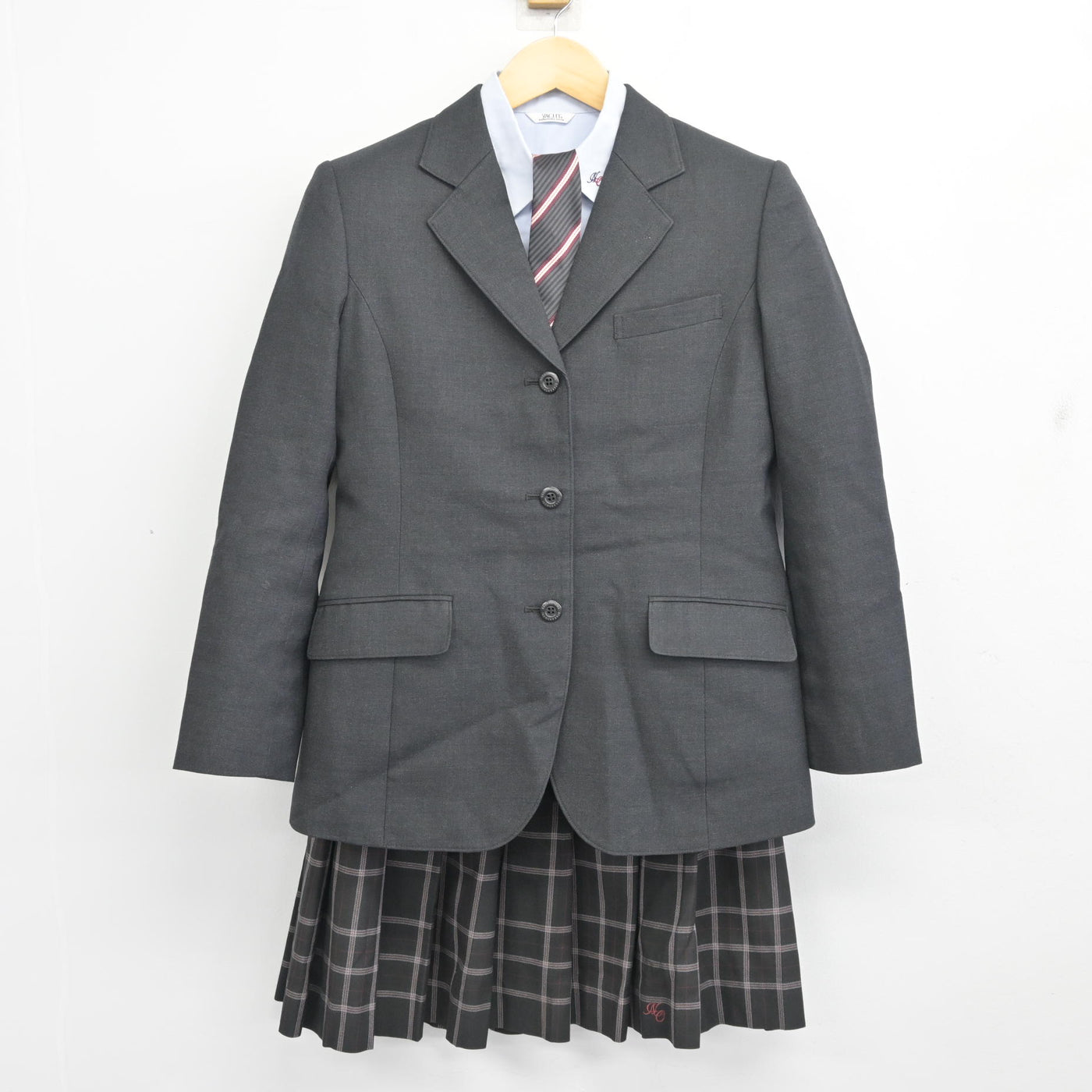 【中古】千葉県 流山おおたかの森高等学校 女子制服 4点 (ブレザー・シャツ・スカート) sf098192