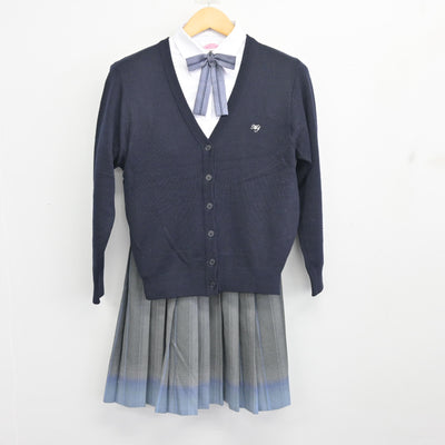 【中古】神奈川県 聖園女学院中学校・高等学校 女子制服 5点 (ブレザー・ニット・シャツ・スカート) sf098200