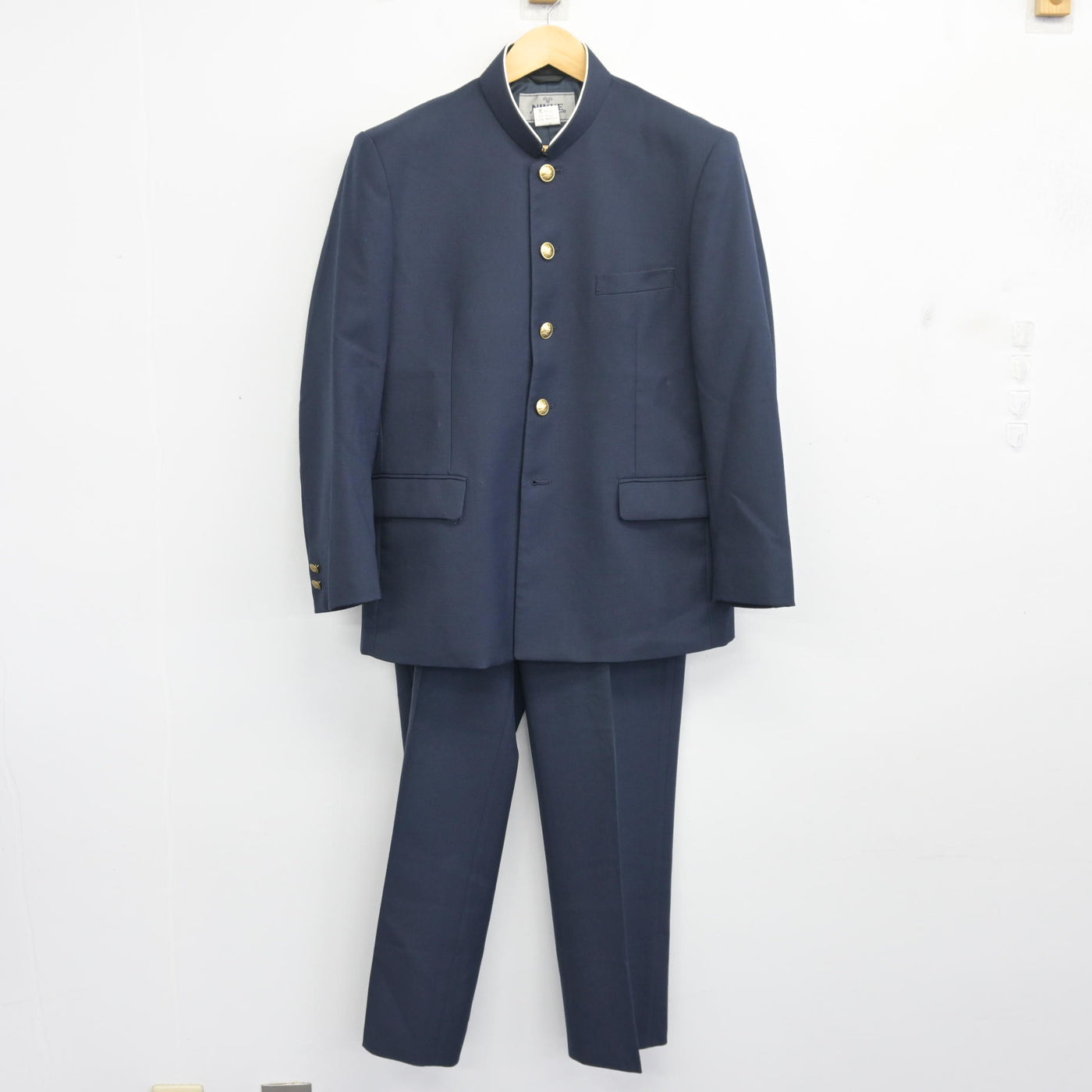 【中古】京都府 京都教育大学附属桃山中学校 男子制服 7点 (学ラン・ズボン) sf098211
