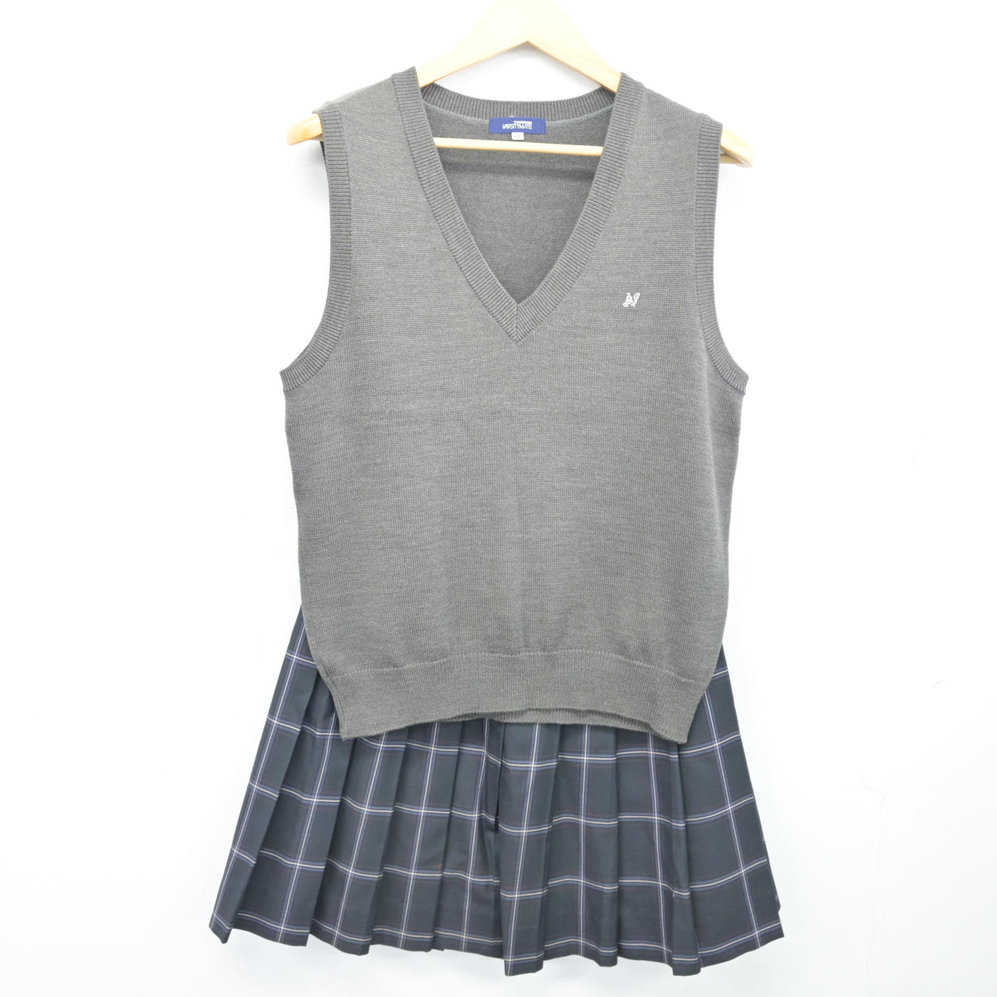【中古】東京都 日本大学豊山女子高等学校 女子制服 2点 (ニットベスト・スカート) sf098229
