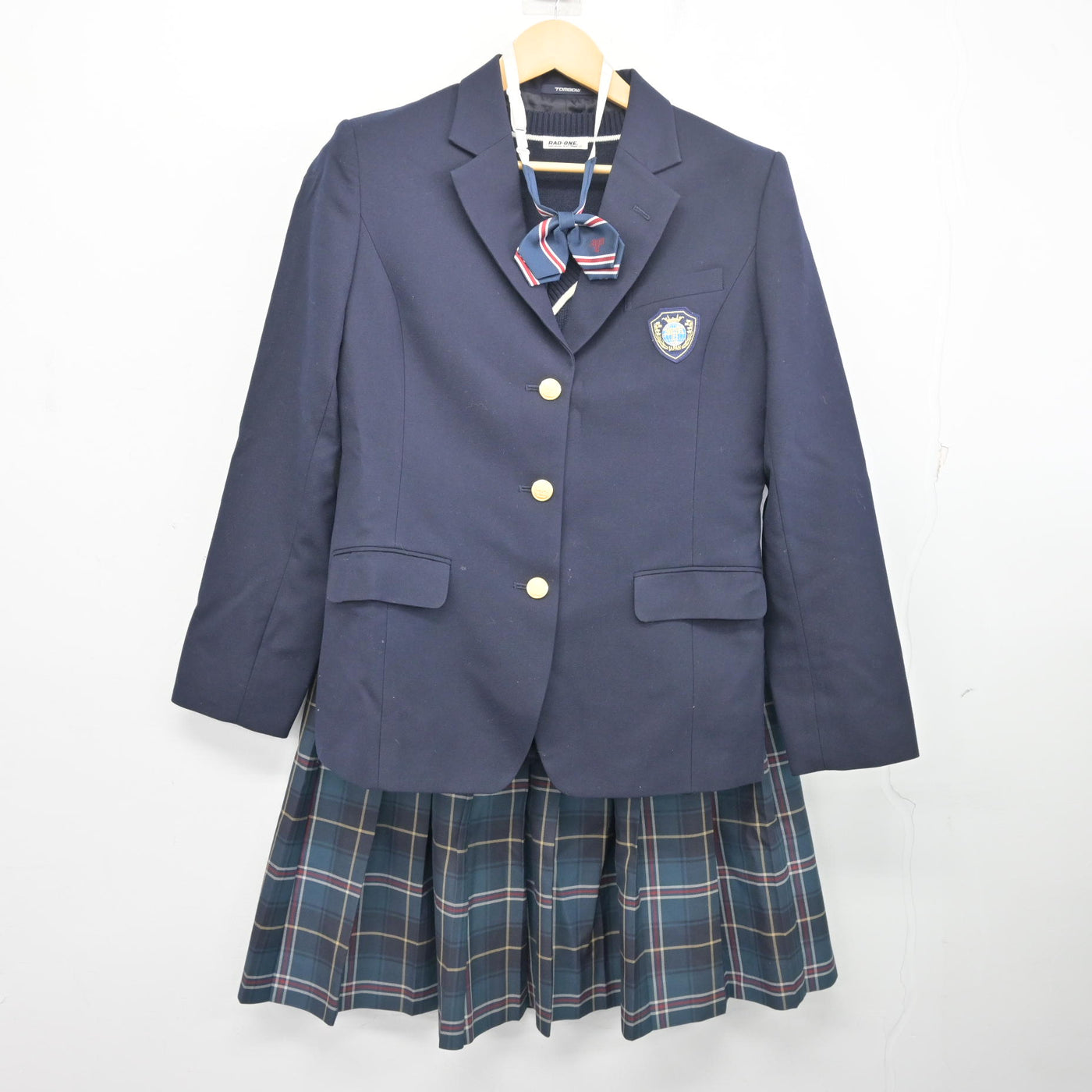【中古】北海道 札幌山の手高等学校 女子制服 4点 (ブレザー・ニット・スカート) sf098239