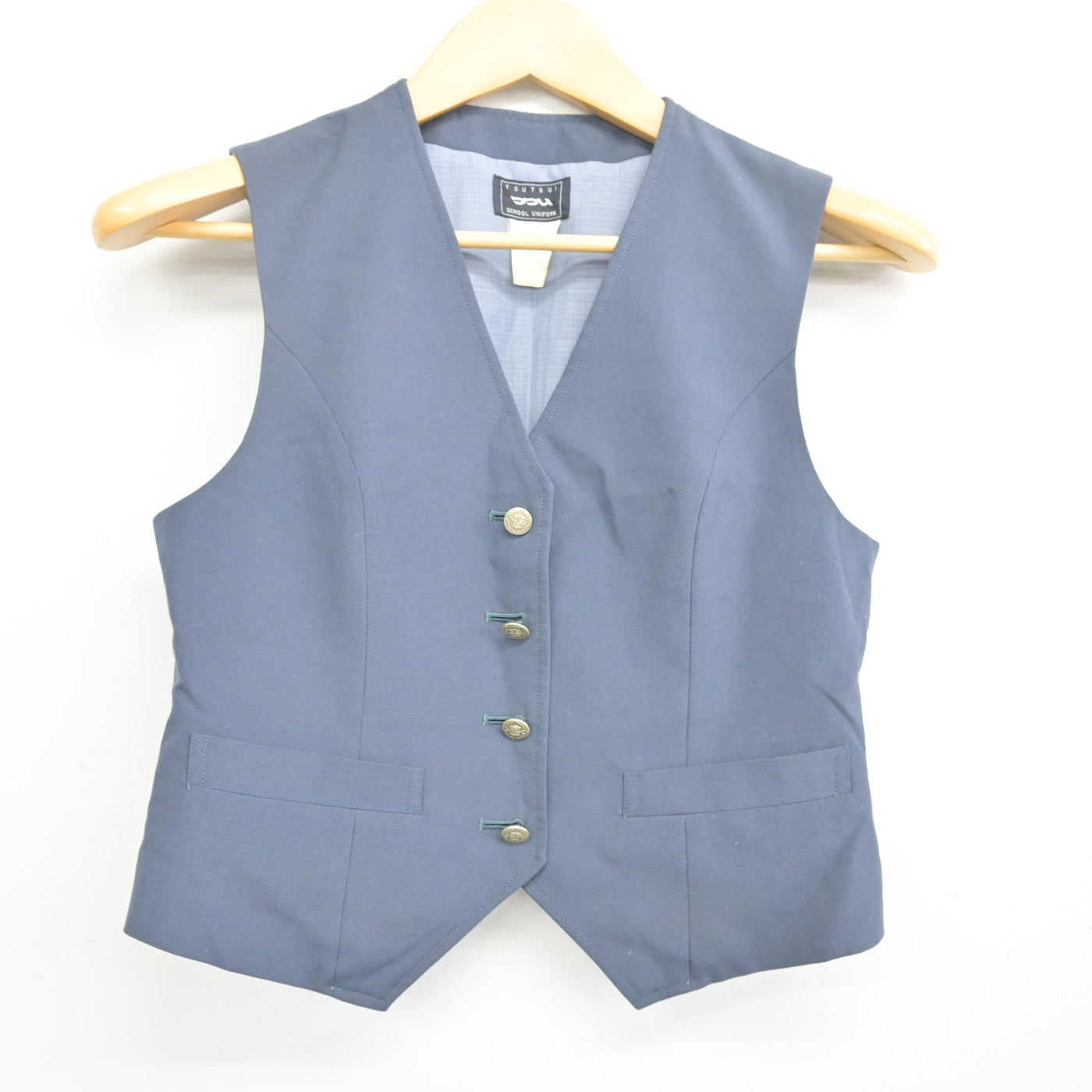 【中古】神奈川県 釜利谷中学校 女子制服 2点 (ベスト・シャツ) sf098245