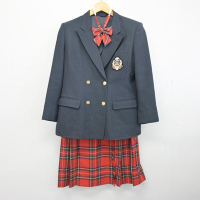 【中古】青森県 東奥義塾中学校・高等学校 女子制服 3点 (ブレザー・スカート) sf098272