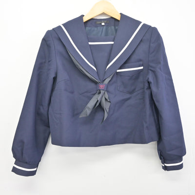【中古】宮崎県 宮崎西中学校 女子制服 3点 (セーラー服・スカート) sf098283
