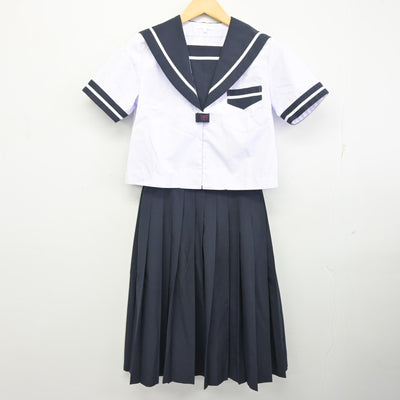 【中古】宮崎県 宮崎西中学校 女子制服 3点 (セーラー服・セーラー服・スカート) sf098284