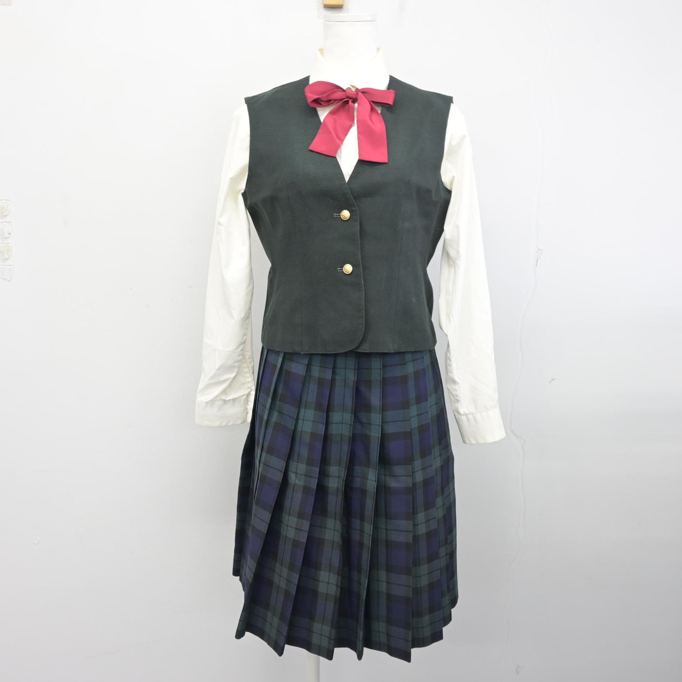 【中古】宮城県 仙台育英学園高等学校 女子制服 5点 (ブレザー・ベスト・シャツ・スカート) sf098288