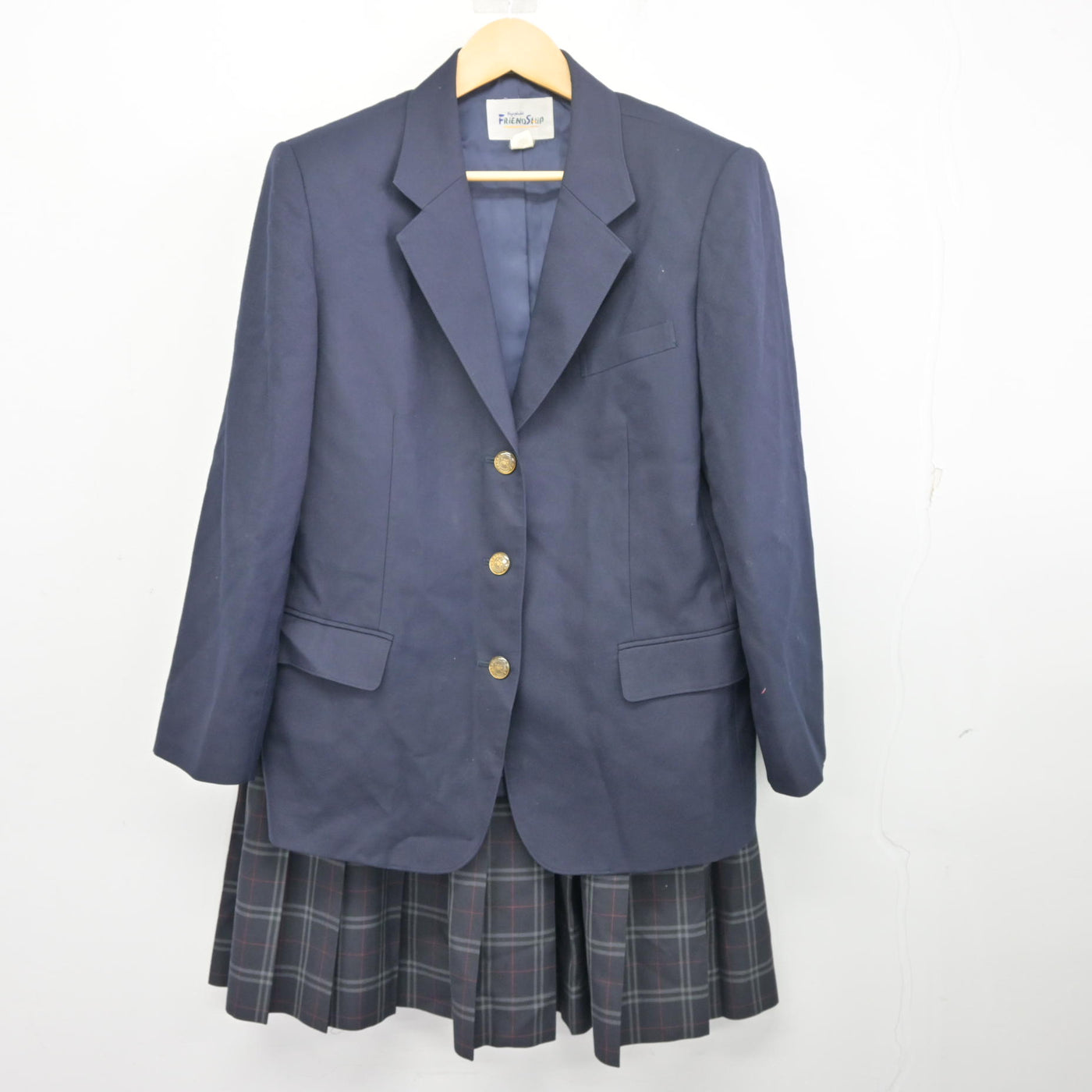 【中古】千葉県 萱田中学校 女子制服 3点 (ブレザー・スカート) sf098303