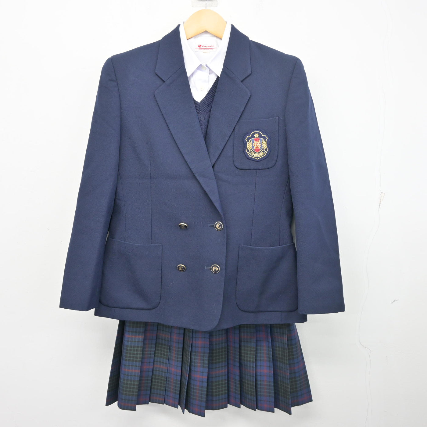 【中古】東京都 江戸川女子高等学校/旧制服 女子制服 4点 (ブレザー・ニット・シャツ・スカート) sf098309