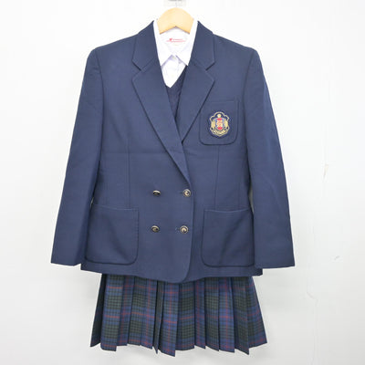 【中古】東京都 江戸川女子高等学校/旧制服 女子制服 4点 (ブレザー・ニット・シャツ・スカート) sf098309