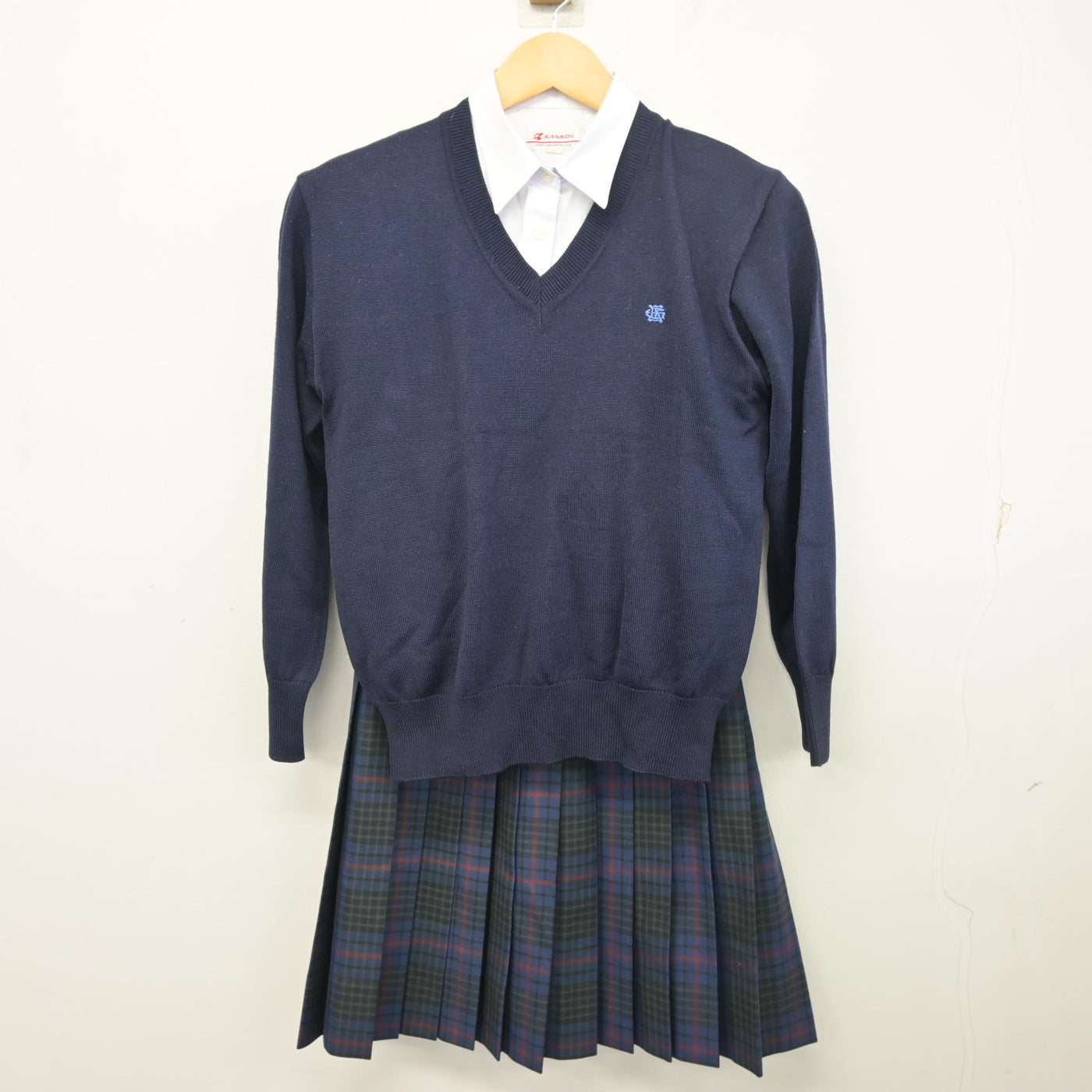 【中古】東京都 江戸川女子高等学校/旧制服 女子制服 4点 (ブレザー・ニット・シャツ・スカート) sf098309