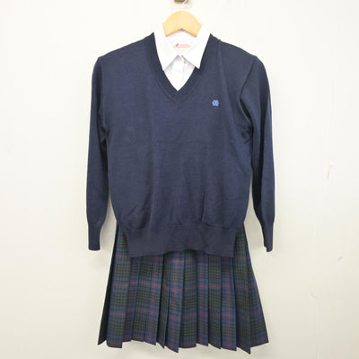 【中古】東京都 江戸川女子高等学校/旧制服 女子制服 4点 (ブレザー・ニット・シャツ・スカート) sf098309