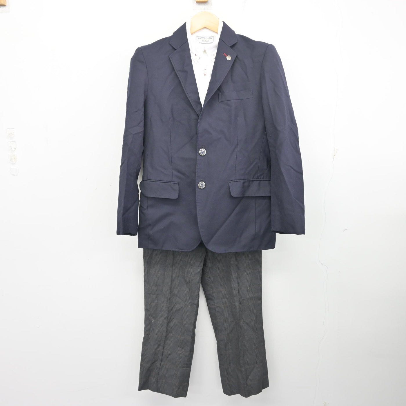 【中古】大阪府 泉尾工業高等学校 男子制服 4点 (ブレザー・シャツ・ズボン) sf098323