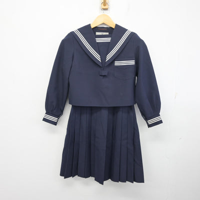 【中古】兵庫県 鳴尾中学校 女子制服 3点 (セーラー服・ジャンパースカート) sf098356