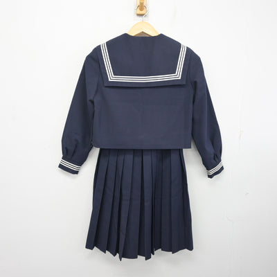 【中古】兵庫県 鳴尾中学校 女子制服 3点 (セーラー服・ジャンパースカート) sf098356