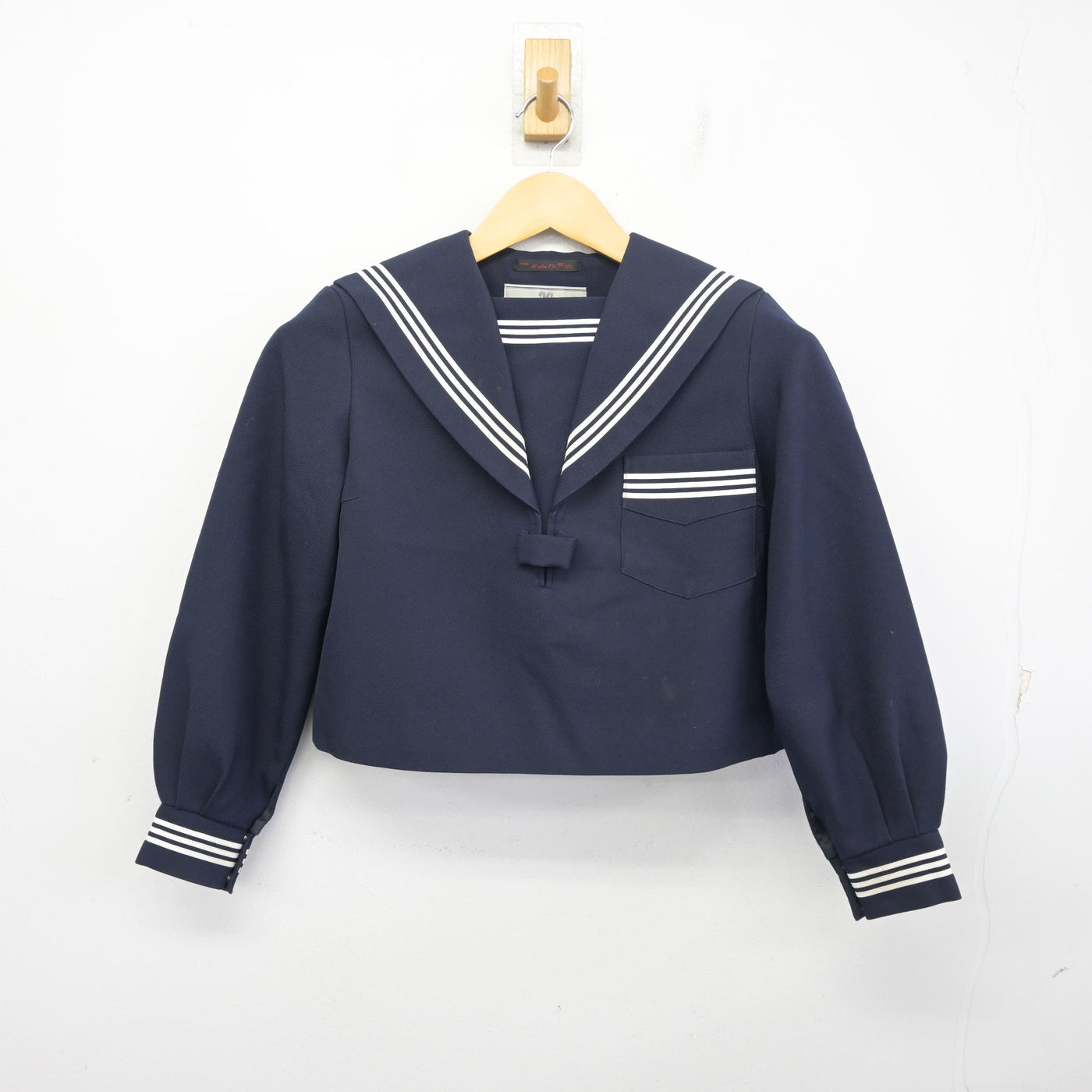 【中古】兵庫県 鳴尾中学校 女子制服 3点 (セーラー服・ジャンパースカート) sf098356