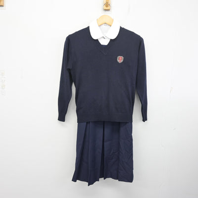 【中古】兵庫県 西宮東高等学校/旧制服 女子制服 6点 (ブレザー・ニット・シャツ・ジャンパースカート) sf098359