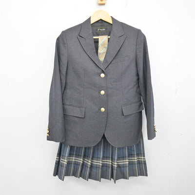 【中古】東京都 三田高等学校 女子制服 4点 (ブレザー・スカート・スカート) sf098388