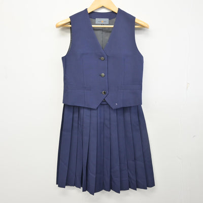 【中古】埼玉県 安行東中学校 女子制服 4点 (ブレザー・ベスト・スカート) sf098416