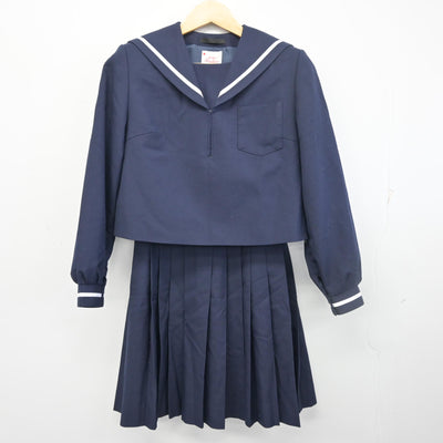【中古】大分県 佐伯鶴城高等学校 女子制服 2点 (セーラー服・スカート) sf098437