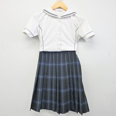 【中古】大分県 日本文理大学附属高等学校 女子制服 2点 (セーラー服・スカート) sf098441