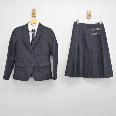 【中古】大分県 日本文理大学附属高等学校 女子制服 4点 (ブレザー・シャツ・スカート) sf098444