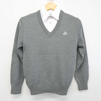 【中古】大分県 佐伯豊南高等学校 女子制服 2点 (ニット・シャツ) sf098446