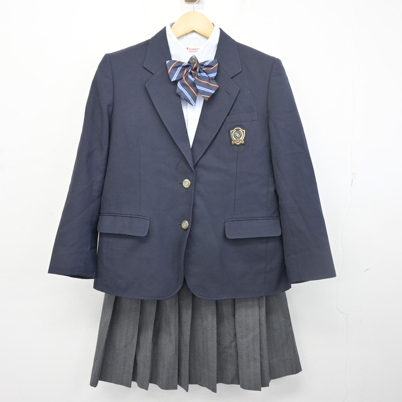 【中古】神奈川県 立花学園高等学校 女子制服 4点 (ブレザー・シャツ・スカート) sf098449