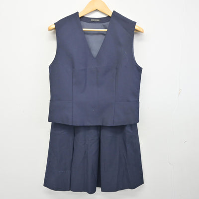 【中古】神奈川県 上和田中学校 女子制服 3点 (ベスト・スカート・スカート) sf098453