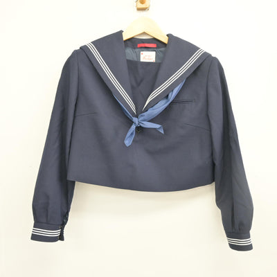 【中古】福岡県 福岡市立東住吉中学校 女子制服 3点 (セーラー服・ジャンパースカート) sf098455