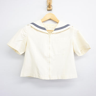 【中古】福岡県 博多女子高等学校 女子制服 2点 (セーラー服・スカート) sf098458