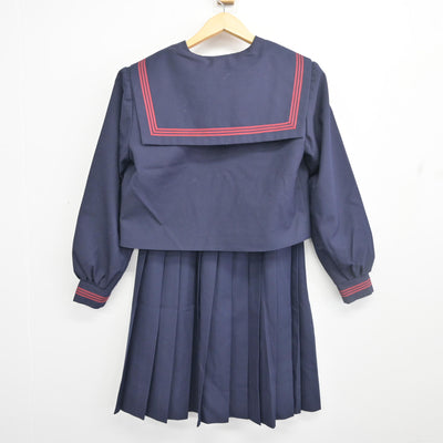 【中古】大阪府 豊能町立吉川中学校 女子制服 3点 (セーラー服・スカート) sf098465