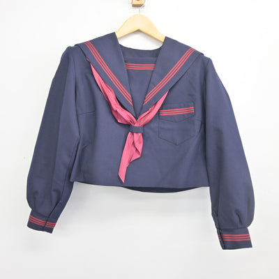 【中古】大阪府 豊能町立吉川中学校 女子制服 3点 (セーラー服・スカート) sf098465