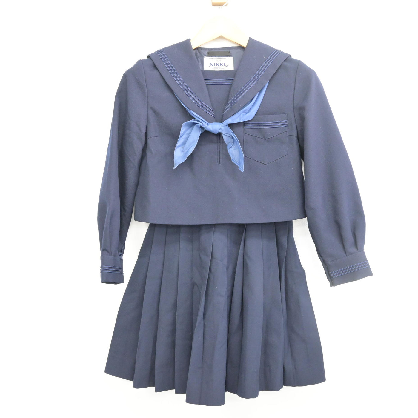 【中古】北海道 北斗市立大野中学校 女子制服 3点 (セーラー服・スカート) sf098472