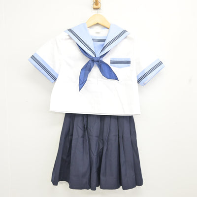 【中古】北海道 北斗市立大野中学校 女子制服 4点 (セーラー服・セーラー服・スカート) sf098474