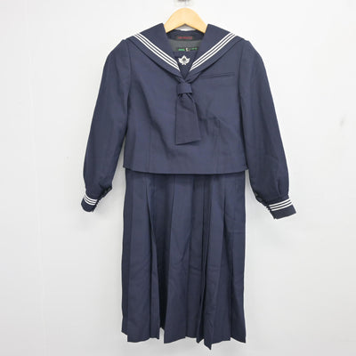 【中古】千葉県 柏第三中学校 女子制服 3点 (セーラー服・ジャンパースカート) sf098483