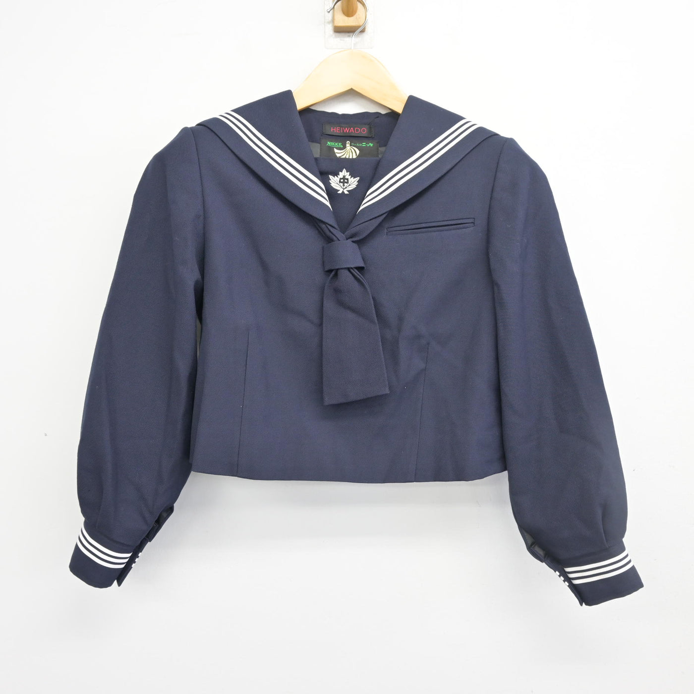 【中古】千葉県 柏第三中学校 女子制服 3点 (セーラー服・ジャンパースカート) sf098483