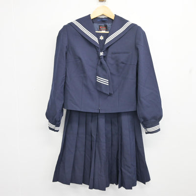【中古】千葉県 市原市立若葉中学校 女子制服 4点 (セーラー服・スカート) sf098486