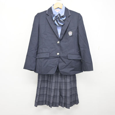 【中古】東京都 朋優学院高等学校 女子制服 4点 (ブレザー・シャツ・スカート) sf098503