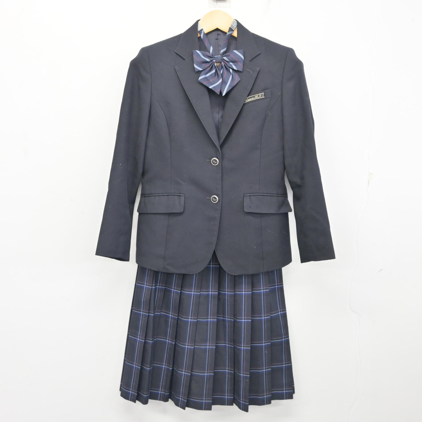 【中古】東京都 上野高等学校 女子制服 3点 (ブレザー・スカート) sf098507