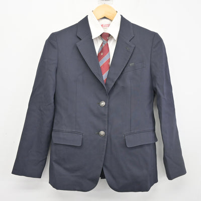 【中古】静岡県 静岡大成高等学校 女子制服 3点 (ブレザー・シャツ) sf098516
