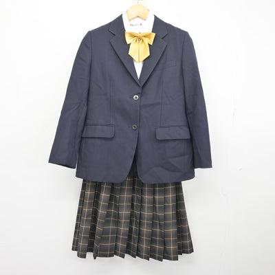 【中古】福岡県 九州産業大学付属九州高等学校 女子制服 4点 (ブレザー・シャツ・スカート) sf098530