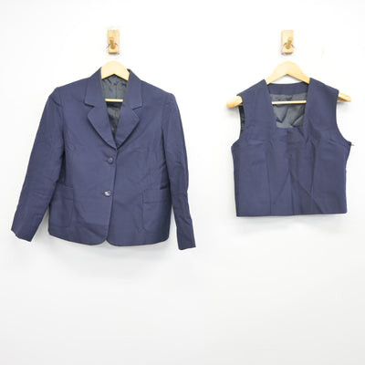 【中古】福島県 磐城桜が丘高等学校 女子制服 3点 (ブレザー・ベスト・スカート) sf098547