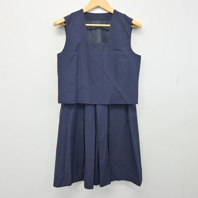 【中古】福島県 磐城桜が丘高等学校 女子制服 2点 (ベスト・スカート) sf098548