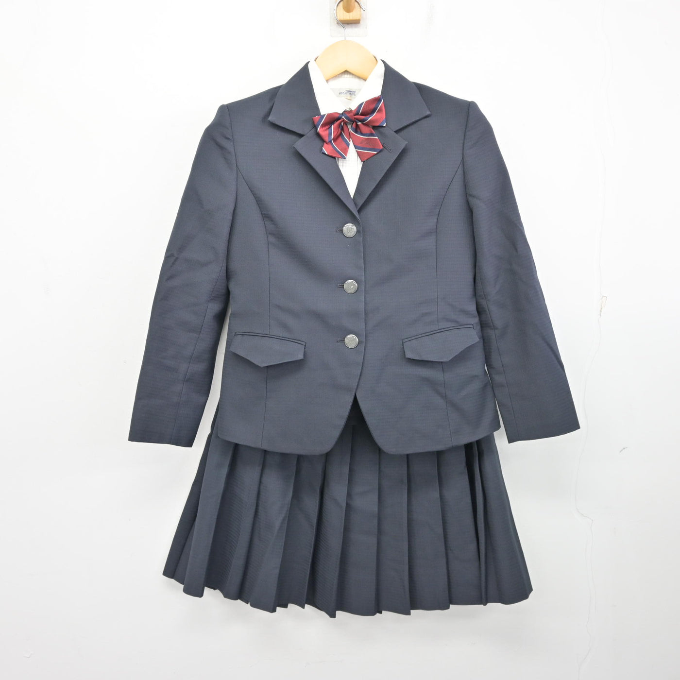 【中古】福岡県 福岡大学附属大濠中学校・高等学校 女子制服 4点 (ブレザー・シャツ・スカート) sf098636
