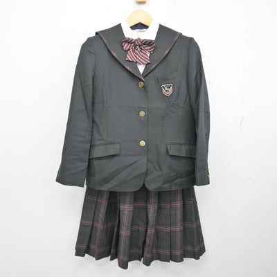 【中古】福岡県 九州産業大学付属九州産業高等学校 女子制服 5点 (ブレザー・シャツ・スカート) sf098643