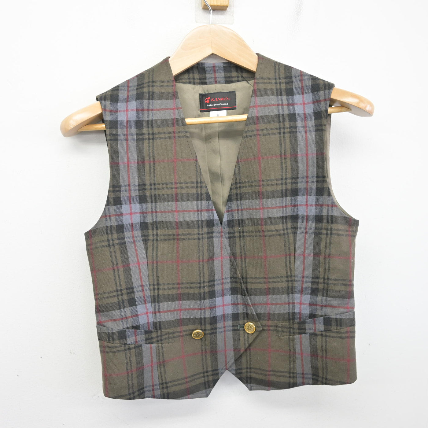 【中古】千葉県 千城台高等学校 女子制服 3点 (ニットベスト・ベスト・シャツ) sf098649