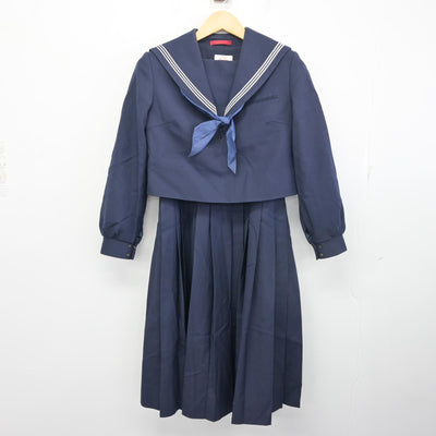 【中古】福岡県 金武中学校 女子制服 3点 (セーラー服・ジャンパースカート) sf098699