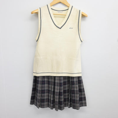 【中古】北海道 札幌光星高等学校 女子制服 4点 (ブレザー・ニットベスト・スカート) sf098755