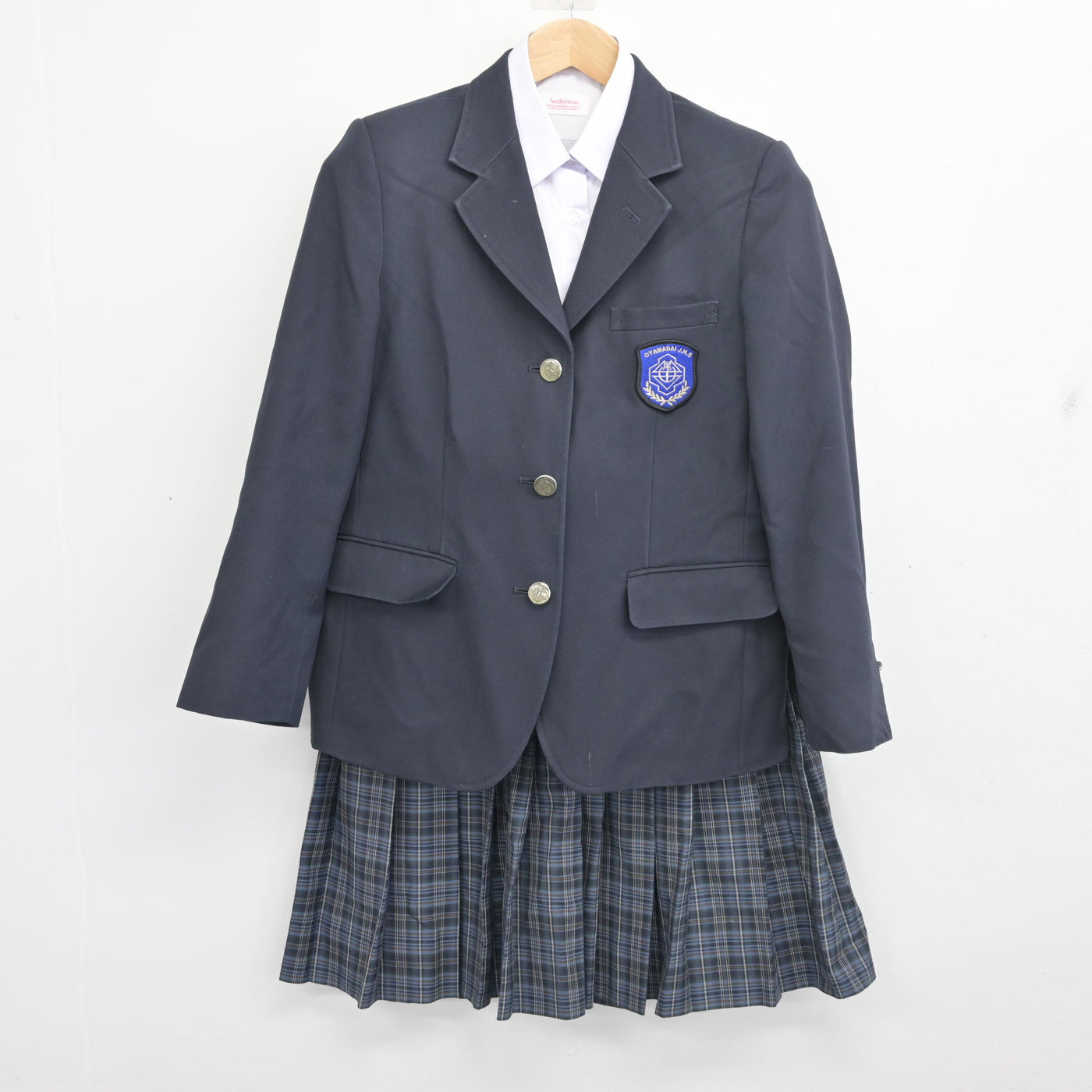 【中古】東京都 尾山台中学校 女子制服 3点 (ブレザー・シャツ・スカート) sf098763